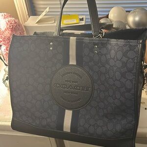 Authentic Coach Dempsey Tote 40’ | Navy Blue